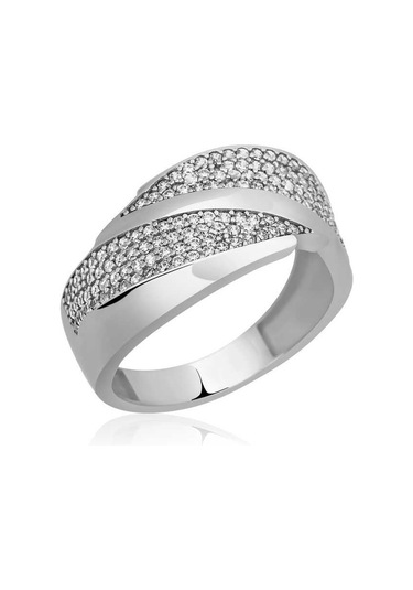 Hk Gümüş Kadın Yüzük Zirkon Taşlı Gümüş Takı Hediyelik Ürünler-202292 Çok Renkli