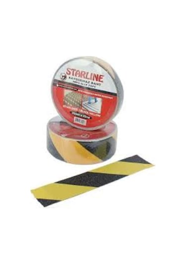 Kaymaz Zemin Kaydırmaz Merdiven Bant 25Mm. X 15M. Sarı-Siyah