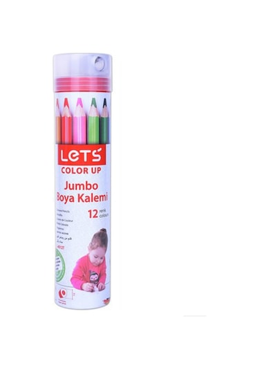 Lets Teneke Kutu 12 Renk Jumbo Kuru Boya