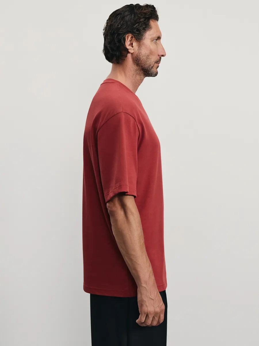 Zarına Pamuklu Temel Oversize Düz Renk Tişört 471320612 Sütlü