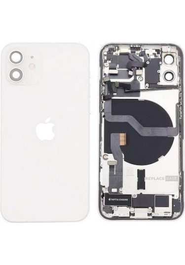 Apple Uyumlu iPhone 12 Full Dolu Kasa Beyaz