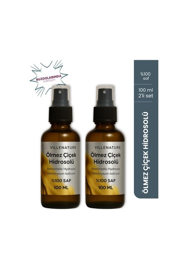 Villenature Ölmez Çiçek Hidrosolü Immortelle Hydrosol Helichrysum Italicum 2 x 100 ML