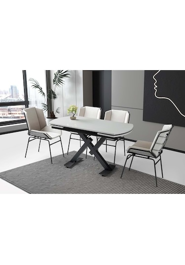 Mobilgen Sadece Masa Açık Gri 130+52 Still Açılabilir Masa Açık Gri