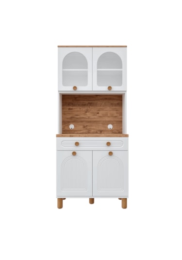 Rosa Kahve Köşesi - 93 Cm Mdf Mutfak Dolabı - Led Aydınlatmalı...