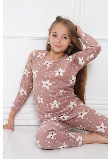 Fames Pijama Kişlik Çocuk Polar Pijama Takim Gri