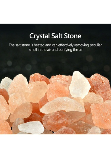 Reedark Kristal Tuz Taşı Ile Ev Ofis Nemlendirici, 7 Renkli Led Işık, Hava Temizleme, Sessiz Çalışma, 260ml Kapasite