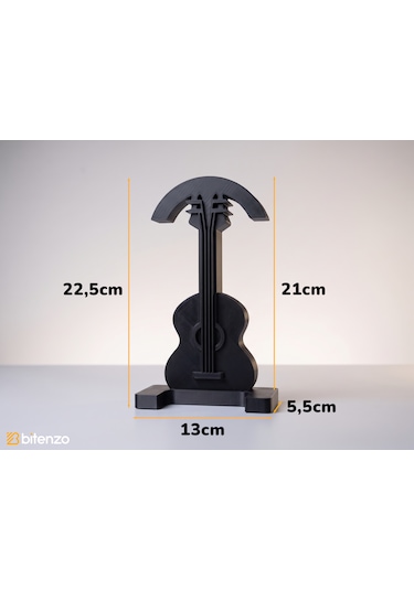 Gitar Temalı Masaüstü Kulaklık Standı, Müzik Severlere Özel Ekipman Tutucu