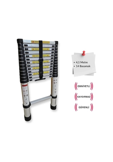 Master 14 Basamaklı Teleskopik A Tipi Merdiven 4.4 Mt. 504325