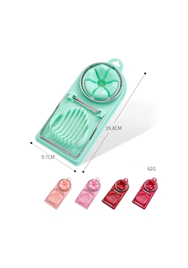 Cbtx Çok Fonksiyonlu Yumurta Kesici Mutfak Aracı Paslanmaz Çelik Fantezi Yumurta Kesici Kırmızı Şarap