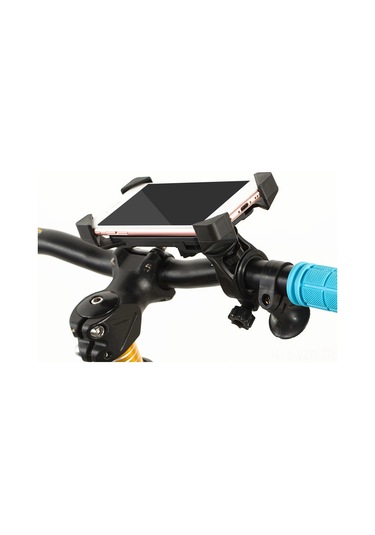 Yuntech01 Bisiklet Telefon Tutucu 4 Pençe 360 Derece Döner Abs Dayanıklı Motosiklet Elektrikli Araçlar İçin Evrensel Telefon Sabitleyici Siyah