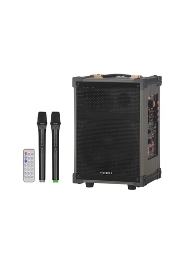 Hepu Hp-976 Partybox Bluetooth Hoparlör 8 Woofer 40w Güç 2 Kablosuz Mikrofon Kumanda
