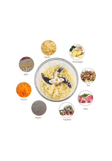 Manuel Gıda Doğrayıcı Sebze Doğrayıcı, 500ml Sarımsak Kıyma Makin Çok Renkli