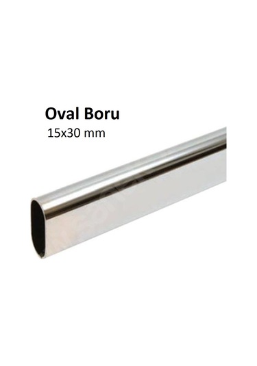 Dolap Askı Borusu. Oval - Yuvarlak Dolap Askı Elemanı 80-100 CM Arası Krom