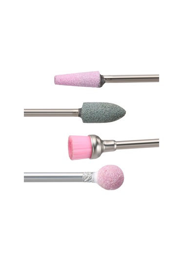 Hangfox Tungsten Çelik Tırnak Taşlama Uçları Seti 10 Adet - 2.35mm Çaplı Fırçalarla Manikür Polisaj Ve Temizleme Aleti Depolama Kutusu İçerir