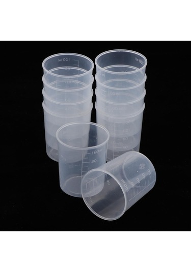 10 Adet 100 Ml Ölçüm Kabı Silikon Kalıp Dıy Takı Ölçeği Reçine Tutkal Araçları