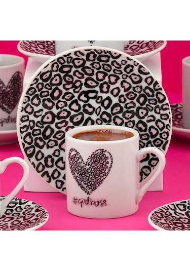 Porsima 11 Porselen 12 Parça Türk Kahve Fincan Takımı 90ml