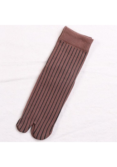 Suntek Elastik Pamuk Tabi Çorap 2 Parmaklı Parmak Arası Terlik Kahve