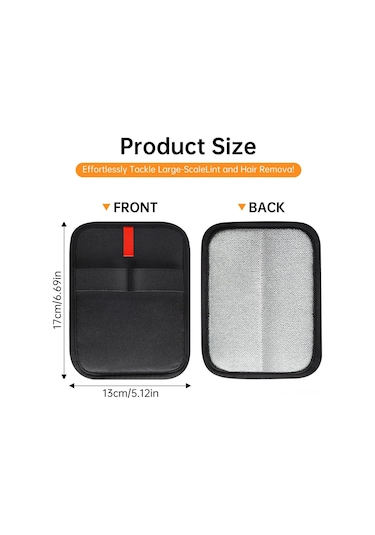 Hangfox 2 Adet İki Yönlü Elektrostatik Evcil Hayvan Tüy Çıkarma Eldiveni - Kedi Köpek Tüyü, Koltuk, Halı Temizleme Aracı Siyah