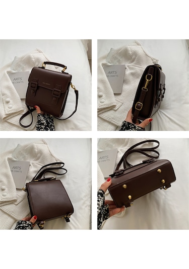 Springsun Kahverengi Pu Materyalli Fransız Tarzı Klasik Çanta - Tek Omuz/çapraz Çekim/el Çantası, Kapaklı Tasarım, Dayanıklı Ve Pratik Kahverengi Springsun Kahverengi Pu Materyalli Fransız Tarzı Klasik Çanta - Tek Omuz/çapraz Çekim/el Çantası, Kapaklı Tasarım, Dayanıklı Ve Pratik Kahverengi