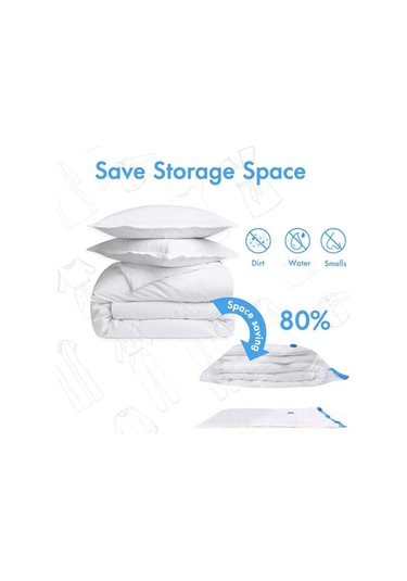 Gajeena Seyahat İçin Manuel Pompalı Vakumlu Saklama Çantası Battaniye, Yatak Örtüsü Ve Giysiler İçin