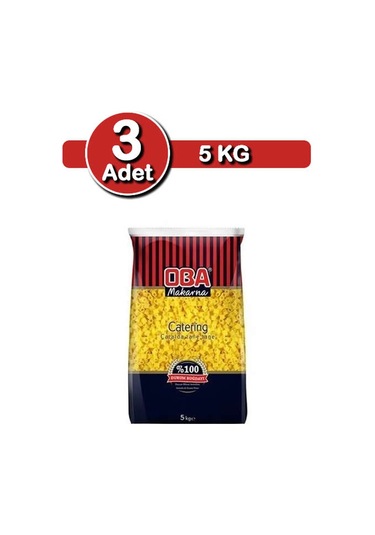 Oba Yüksük Makarna 5 Kg X 3 Adet Uzun Ömürlü Çorbalık Paket
