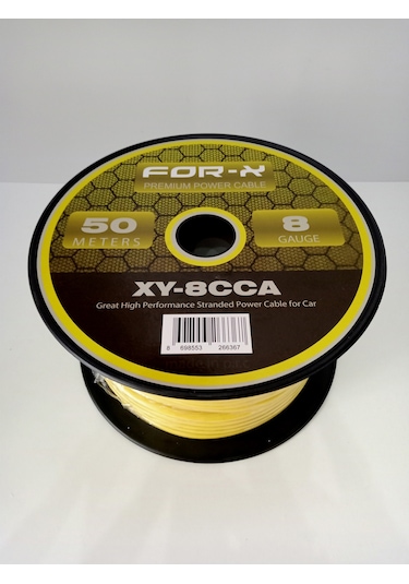 Amfi Tesisat Güç Kablosu 8ga - Xy-8 Cca Oto Anfi 8ga Power 5 Metr