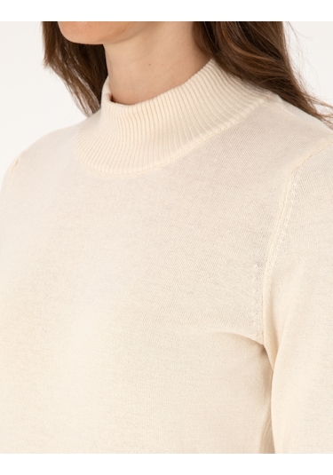 Pierre Cardin Kadın Ekru Kazak /triko 50315768-vr019 Ekru