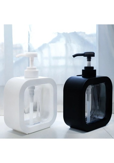 Hightower 300ml Beyaz Plastik El Pompalı Şişe - Şampuan Losyon Dispanseri Banyo Düzenleyici beyaz