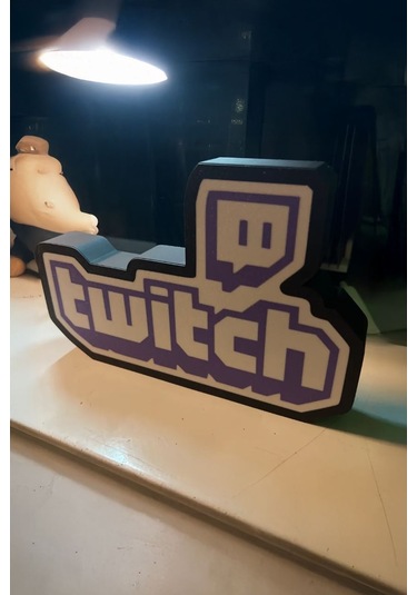 Twitch Logolu Gece Lambası Çok Renkli
