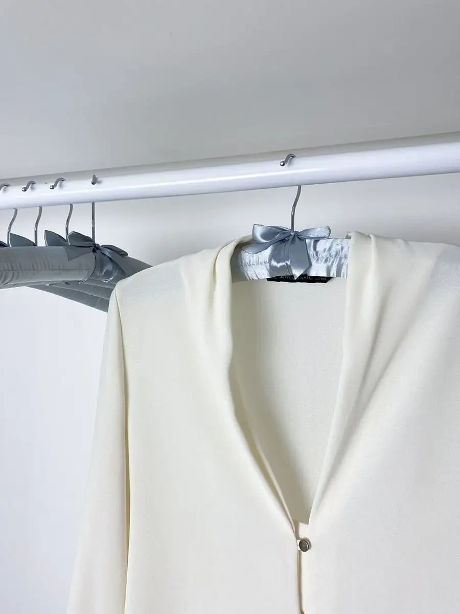 Homy Mood Yumuşak Saten Kumaş Kıyafet Askıları 5'li Set 39740536 Gri