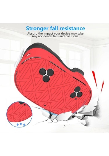 Tongxida Meta Quest 3s Vr Silikon Kılıf Çizgili Isı Dağıtımı Koruyucu Kapak Mavi