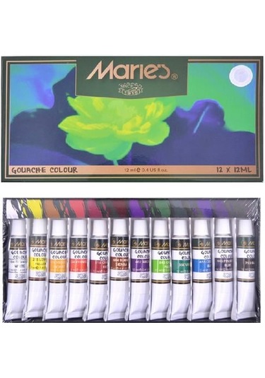Maries Guvaş Boya Seti 12 Ml 12 Renk Set 7312b Diğer