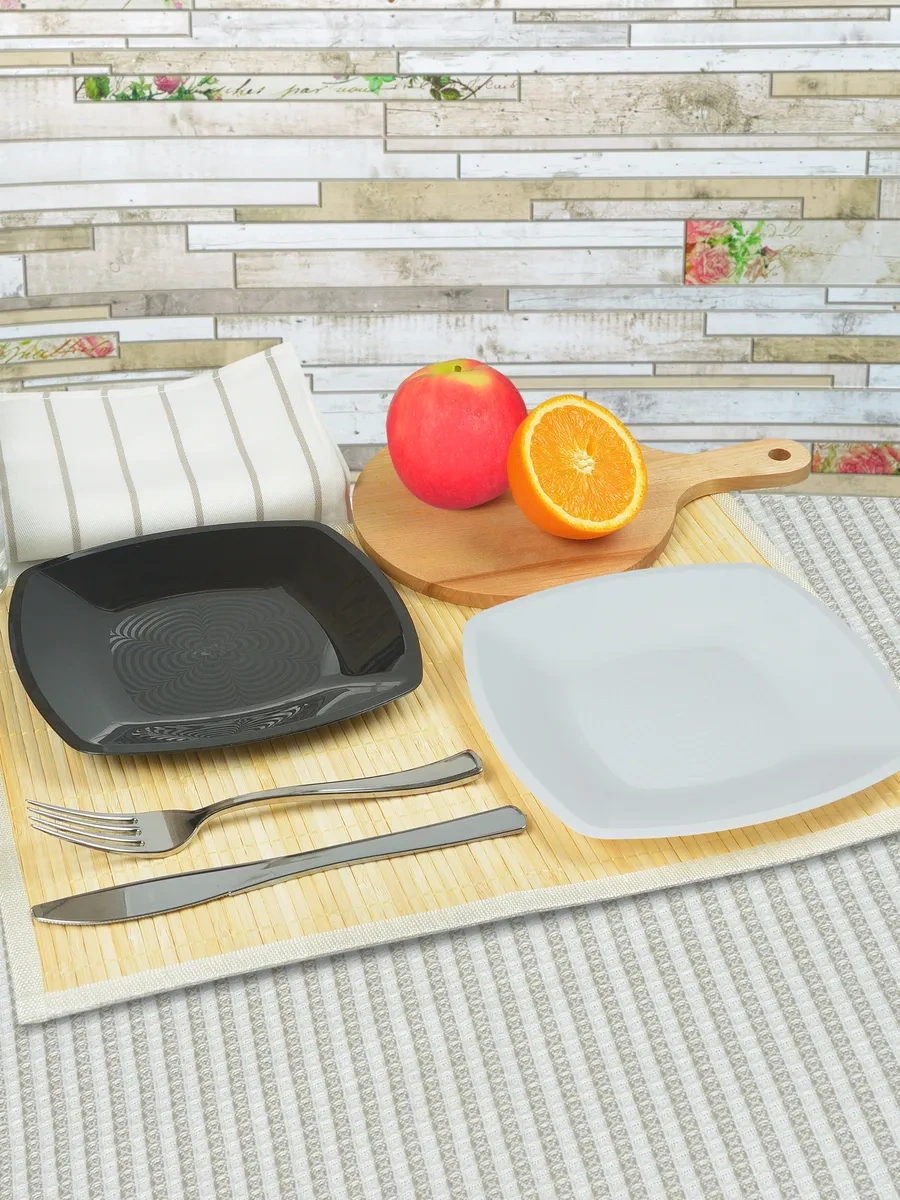 Jolly Seller Siyah Tek Kullanımlık Tabak 24 Adet 436469453 100 adet