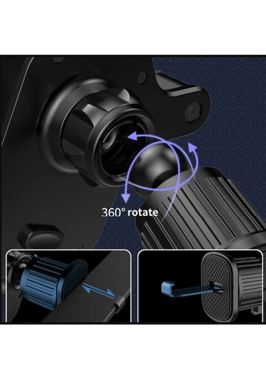 Auris H9 Havalandırma Peteğine Giren Araç İçi Telefon Tutucu Izgaraya Akrobatik Oto Tutucu Akrobat S
