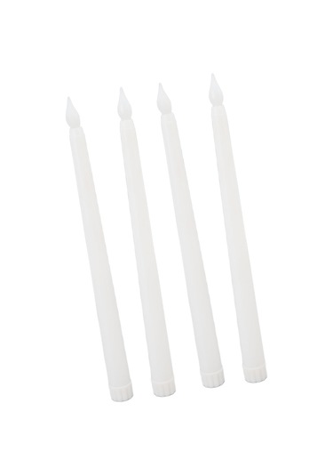 Kosona 4'lü Paket Led Mum Işıkları - Sıcak Işık, Ateşsiz, Ev/sınıf/parti Dekorasyonu, Plastik, Pil Yok Bz2902-w Beyaz