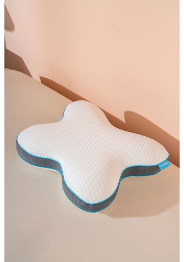 Kelebek Yastık Yüzüstü Yatış Yastığı 57 45 13cm Beyaz