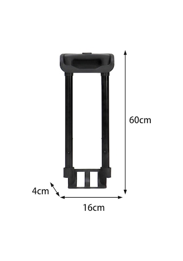 Homyl Seyahat Bagaj Çekme Çubuğu Arabası Çantası 60cmx16cmx4cm Siyah