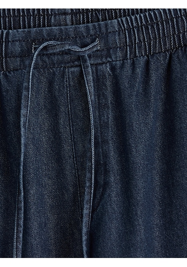 Lcwaıkıkı Classic İndigo Beli Lastikli Carrot Fit Kadın Jean Pantolon