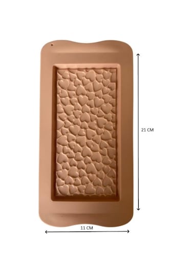 Silikon Çikolata Kalıbı Mini Kalp 21 11 Cm