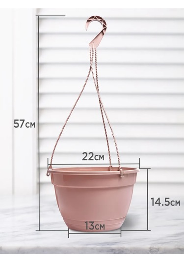 Ho'me Çiçekler İçin Dış Mekan Asma Saksı Seti 8 Adet 3,7 Litrelik 373627394