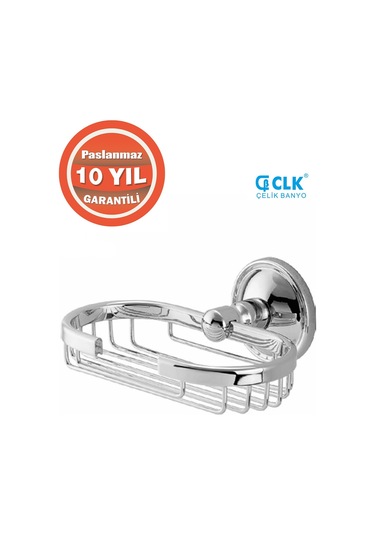 Çelik Banyo Paslanmaz Pirinç Sümbül Rozetli Sabunluk Krom