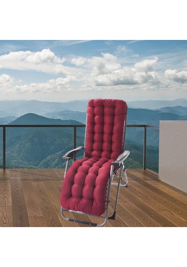 Suntek Magideal Rahat Polyester Bahçe Recliner Şarap-kırmızısı