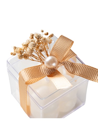 Mika Kutu İçerisinde Bubble Mum 10 Adet