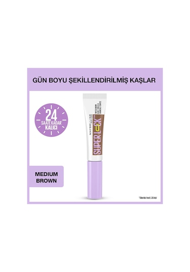 Maybelline New York Super Lock Brow Glue Kaş Sabitleyici Maskara Medium Brown