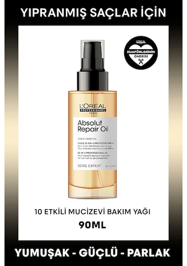 L'Oréal Professionnel Expert Absolut Repair Yıpranmış Saçlara 10 Etkili Saç Bakım Yağı 90 ML