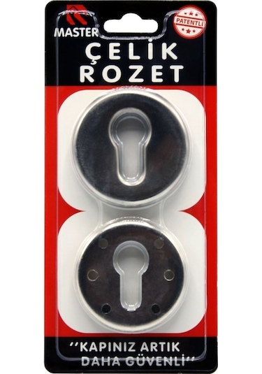 Master Çelik Rozet 6 Vidalı Saten Beyaz