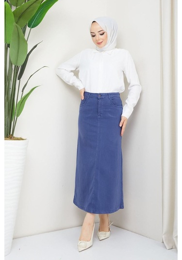 Ara Boy Likralı Gabardin Etek Lacivert
