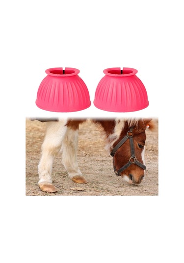 Homyl At Botları Binicilik Eğitim Için Kalın Kauçuk Toynak M Koyu Pembe