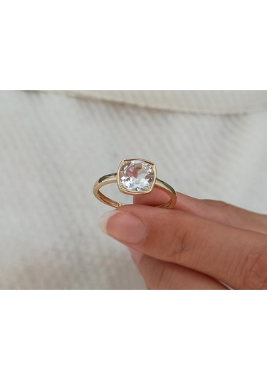 Sirius Beyaz Topaz Taşlı Pingala Yüzük 0802r0045