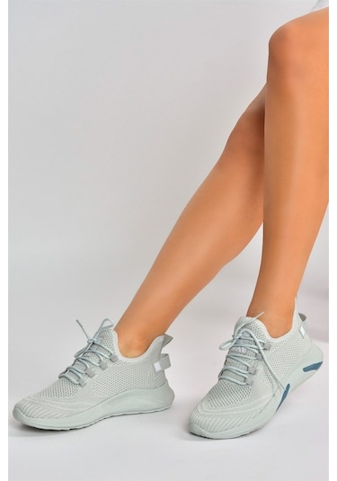 Fox Shoes Gri Triko Kumaş Kadın Spor Ayakkabı M702006204